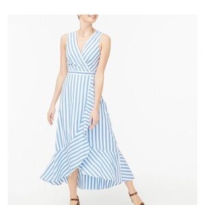 J.Crew blue & white stripe maxi dress in size 12. Excellent condition
